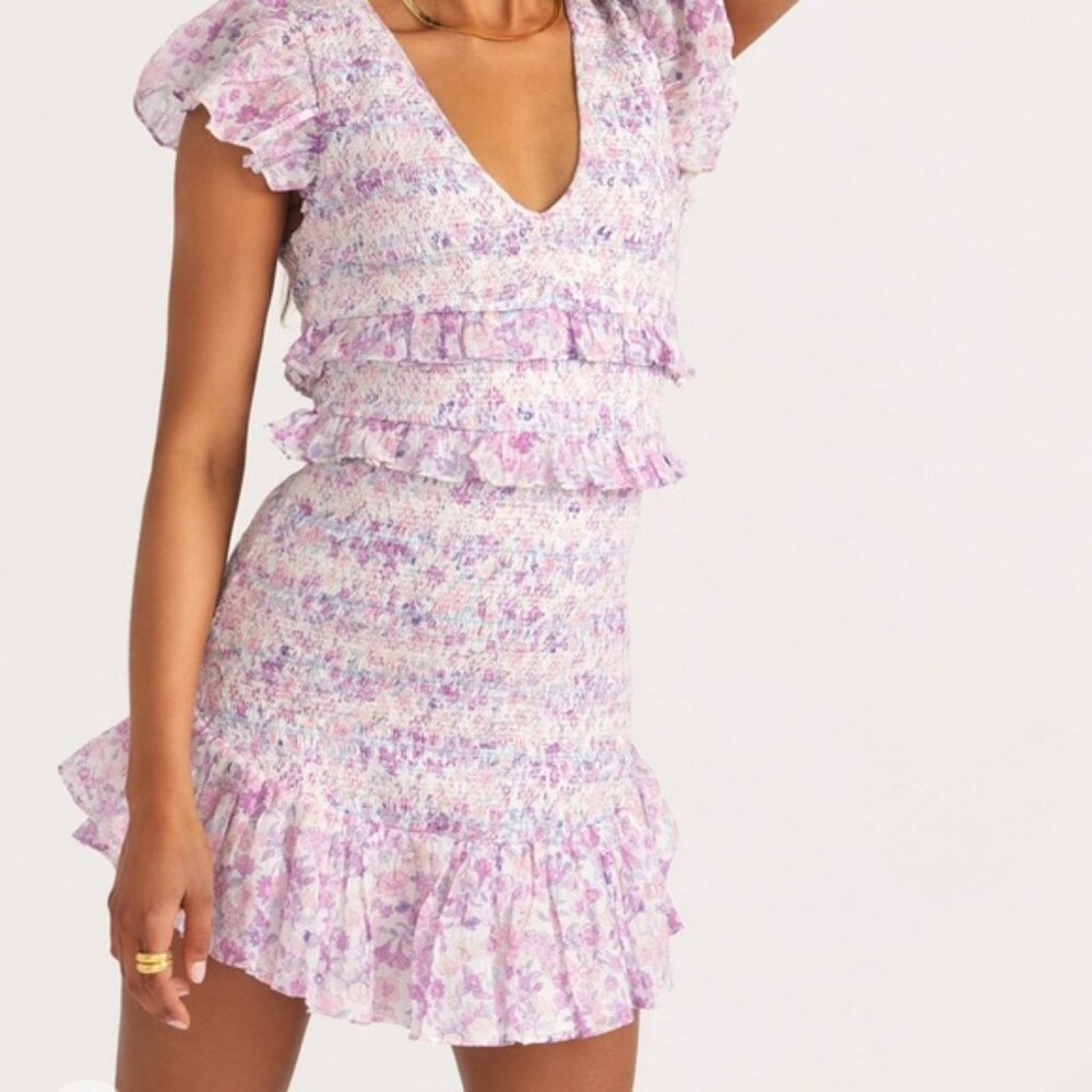 LoveShackFancy Sonora Ruffled Mini Dress